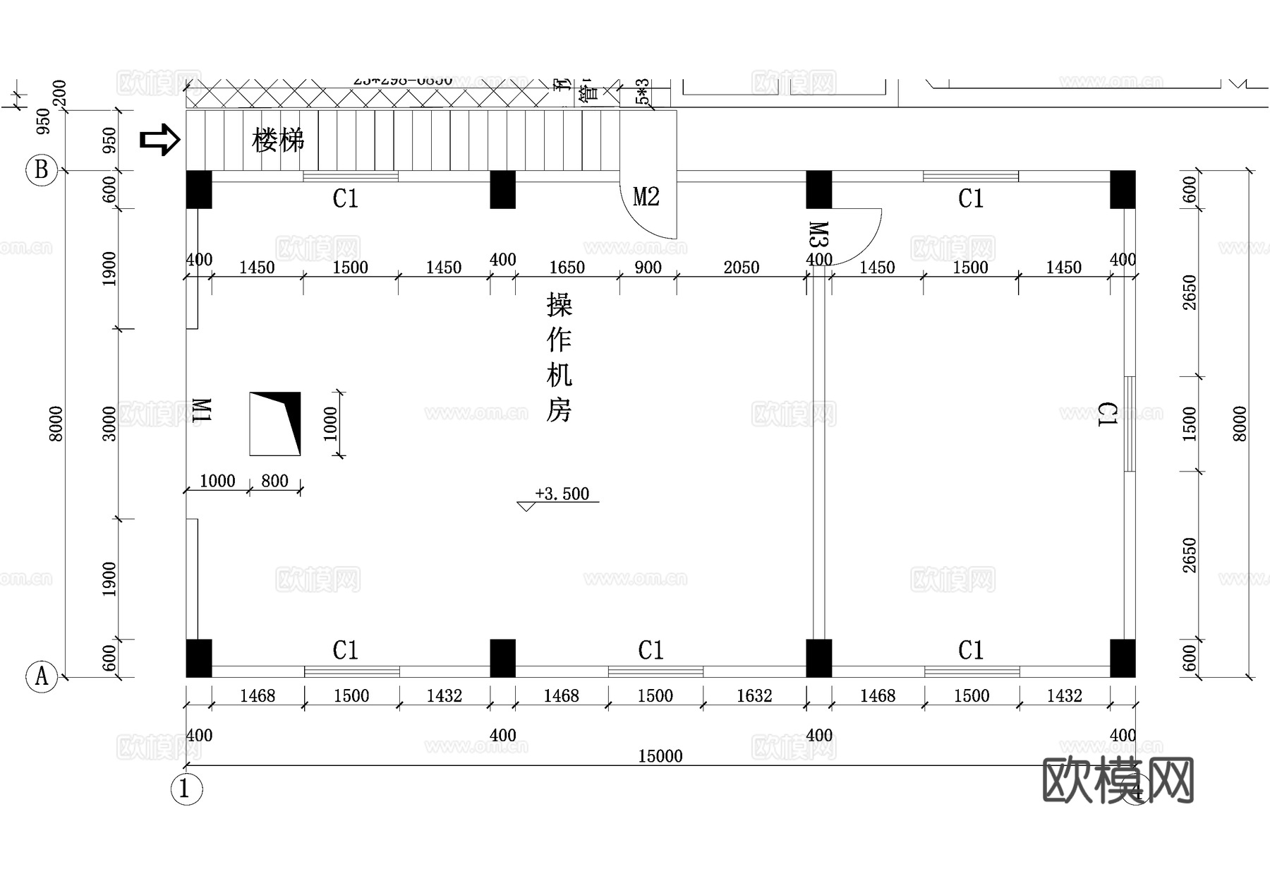 污水处理平面图厂房车间工业建筑cad施工图