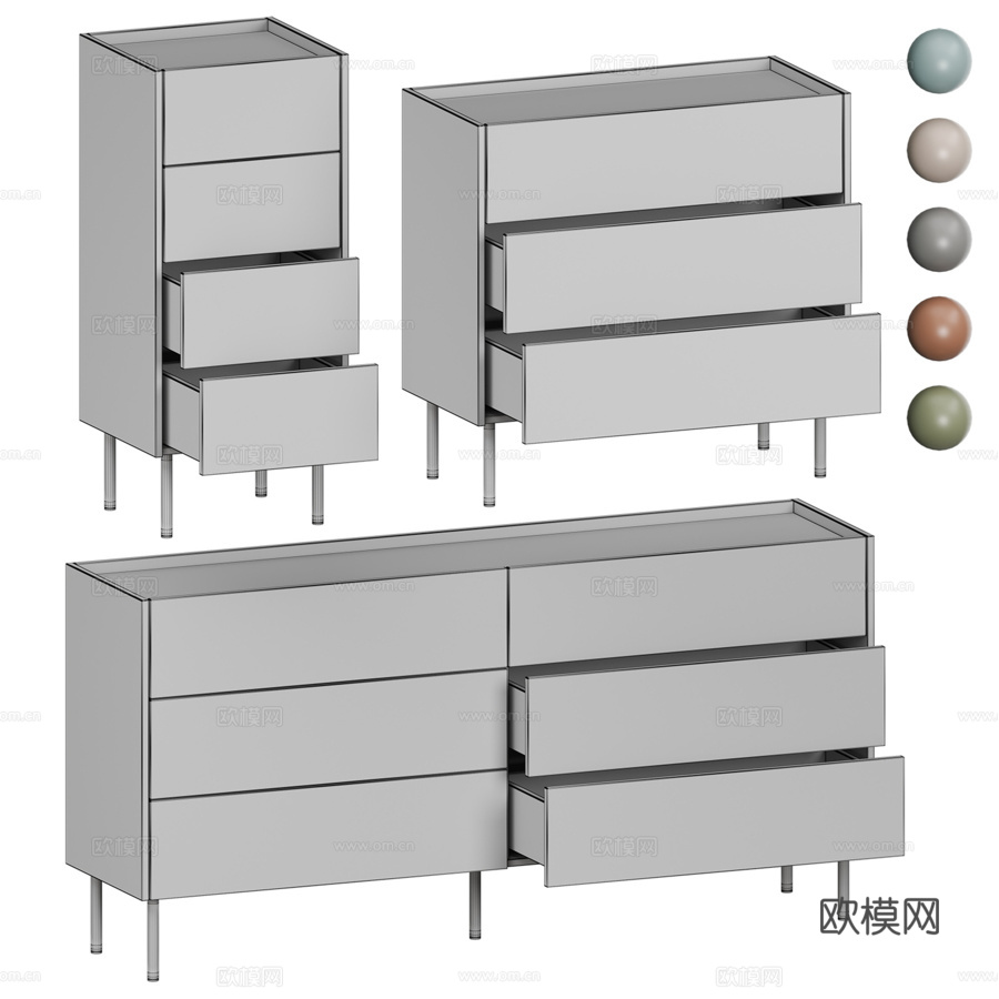Digars抽屉柜 Divan.ru3d模型下载（渲染图7）