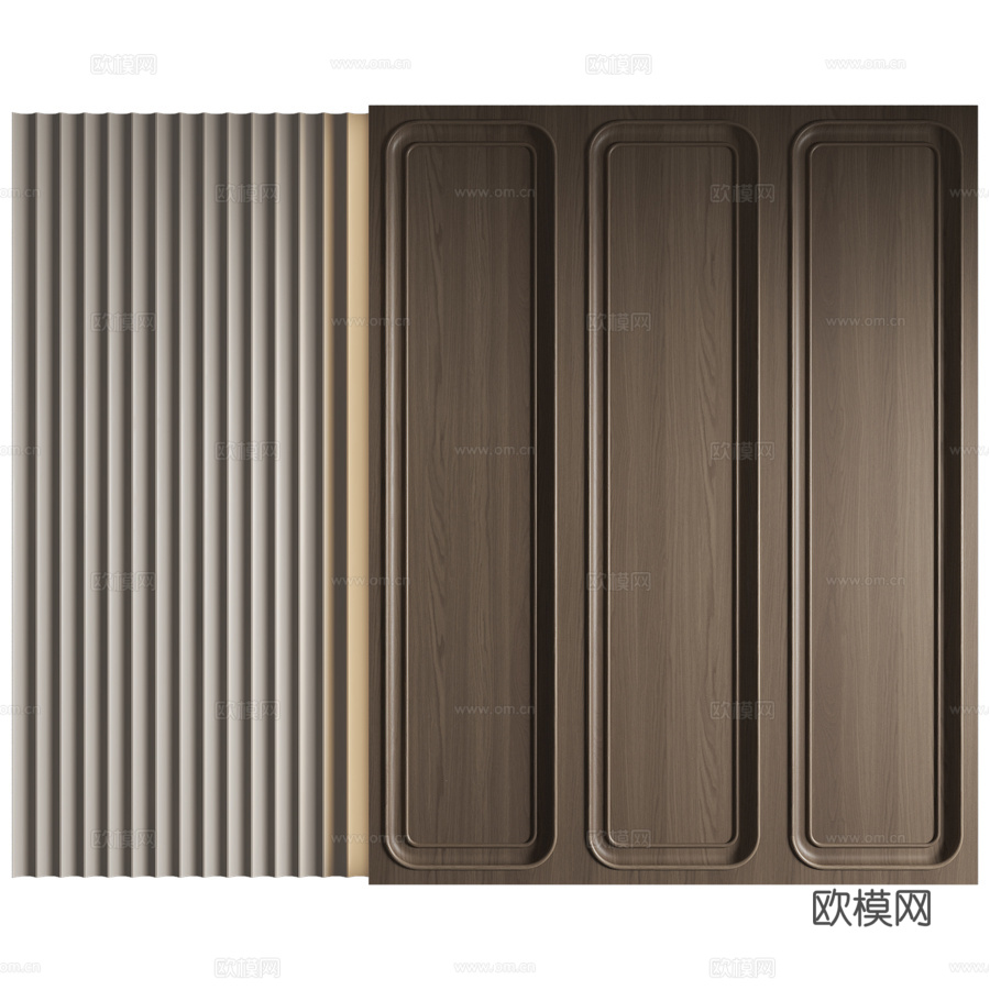 装饰墙板4843d模型下载（渲染图1）