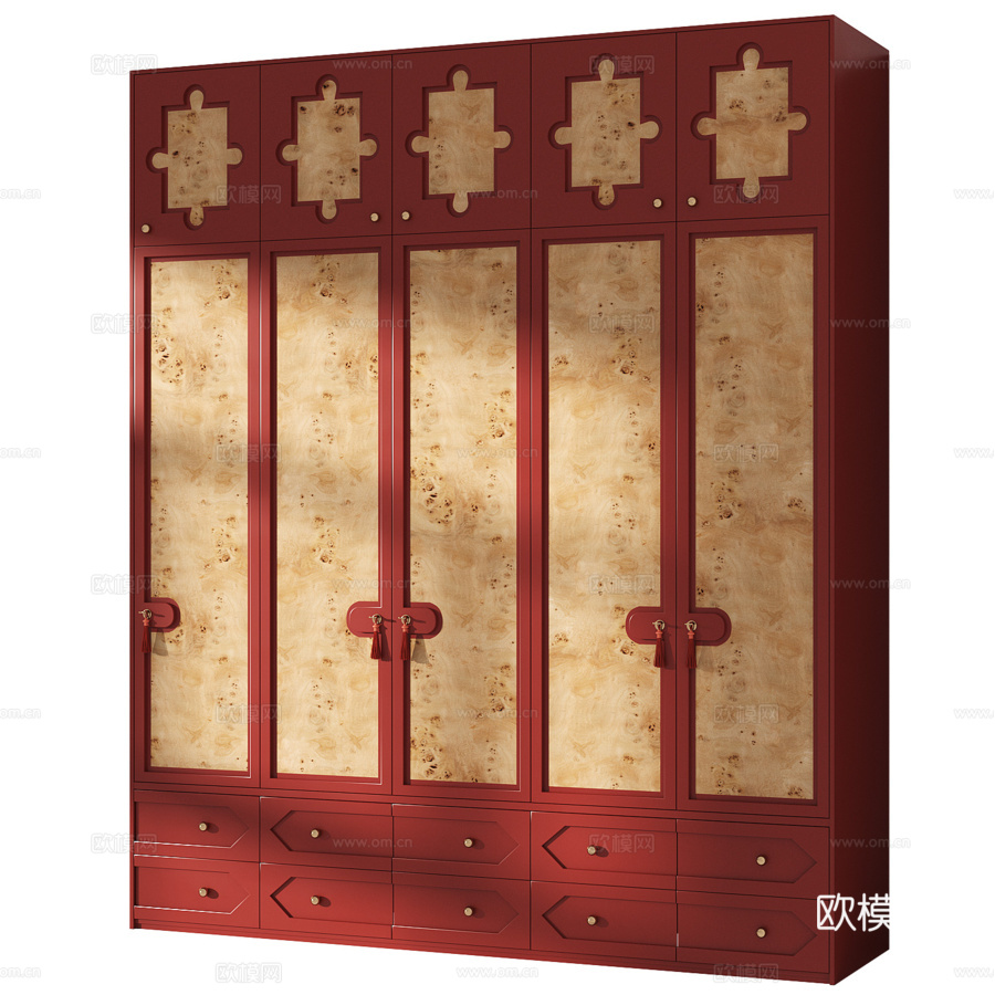 流苏柜3d模型下载（渲染图2）