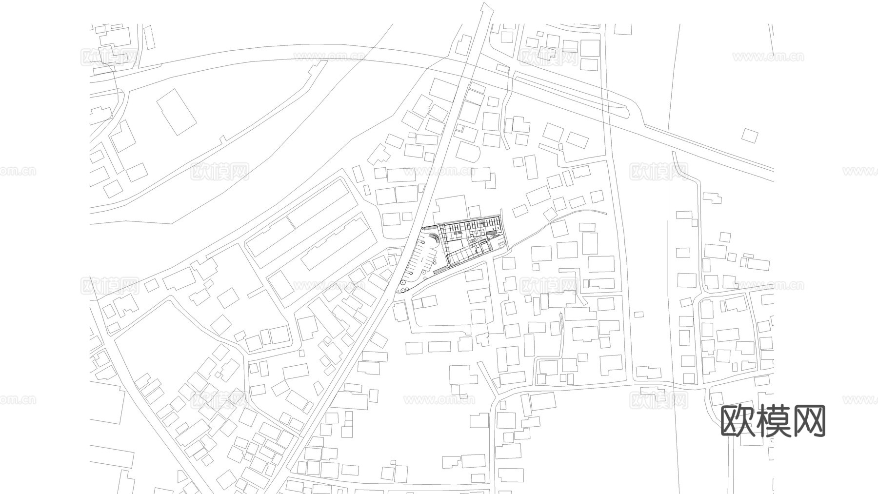 文化馆商业街平面配置图立面剖面图cad施工图