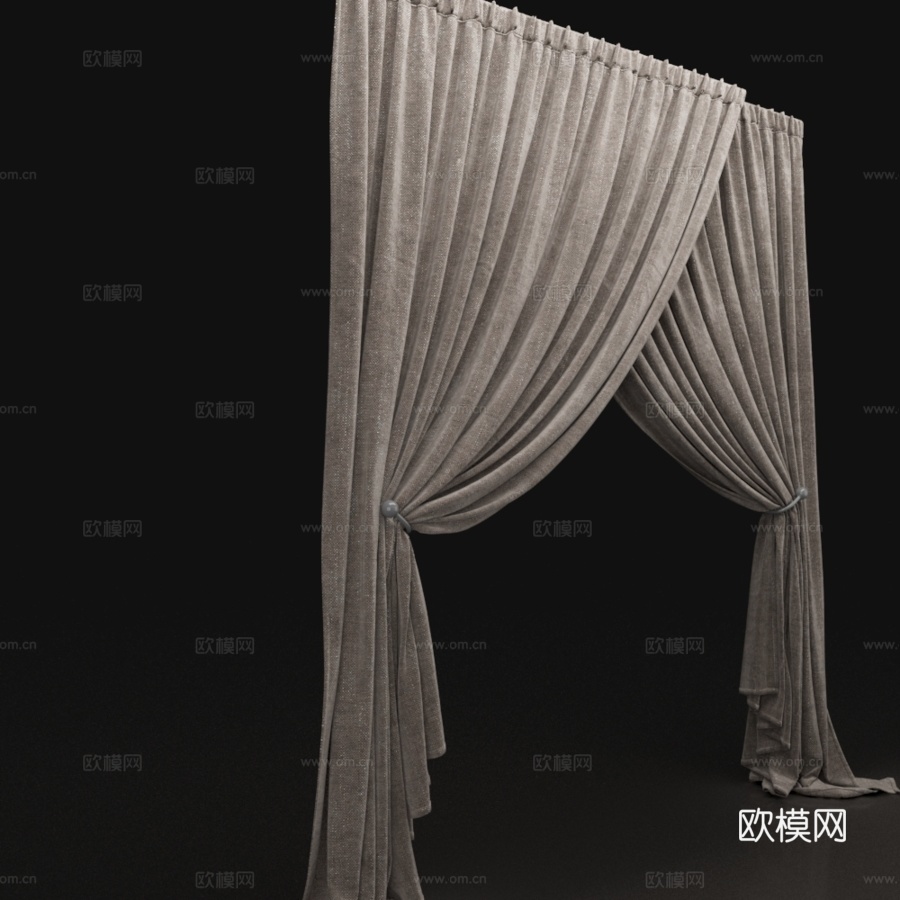 窗帘3493d模型下载（渲染图2）