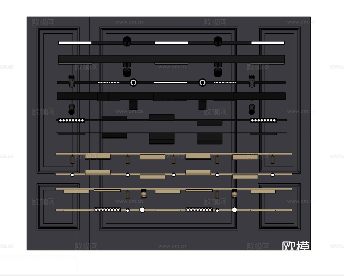 现代筒灯射灯合集su模型