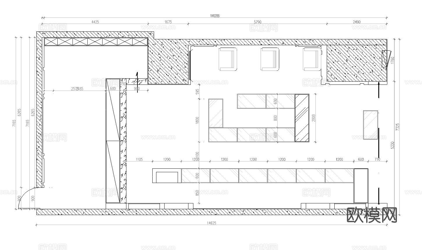 珠宝店 最新全套施工图设计cad施工图