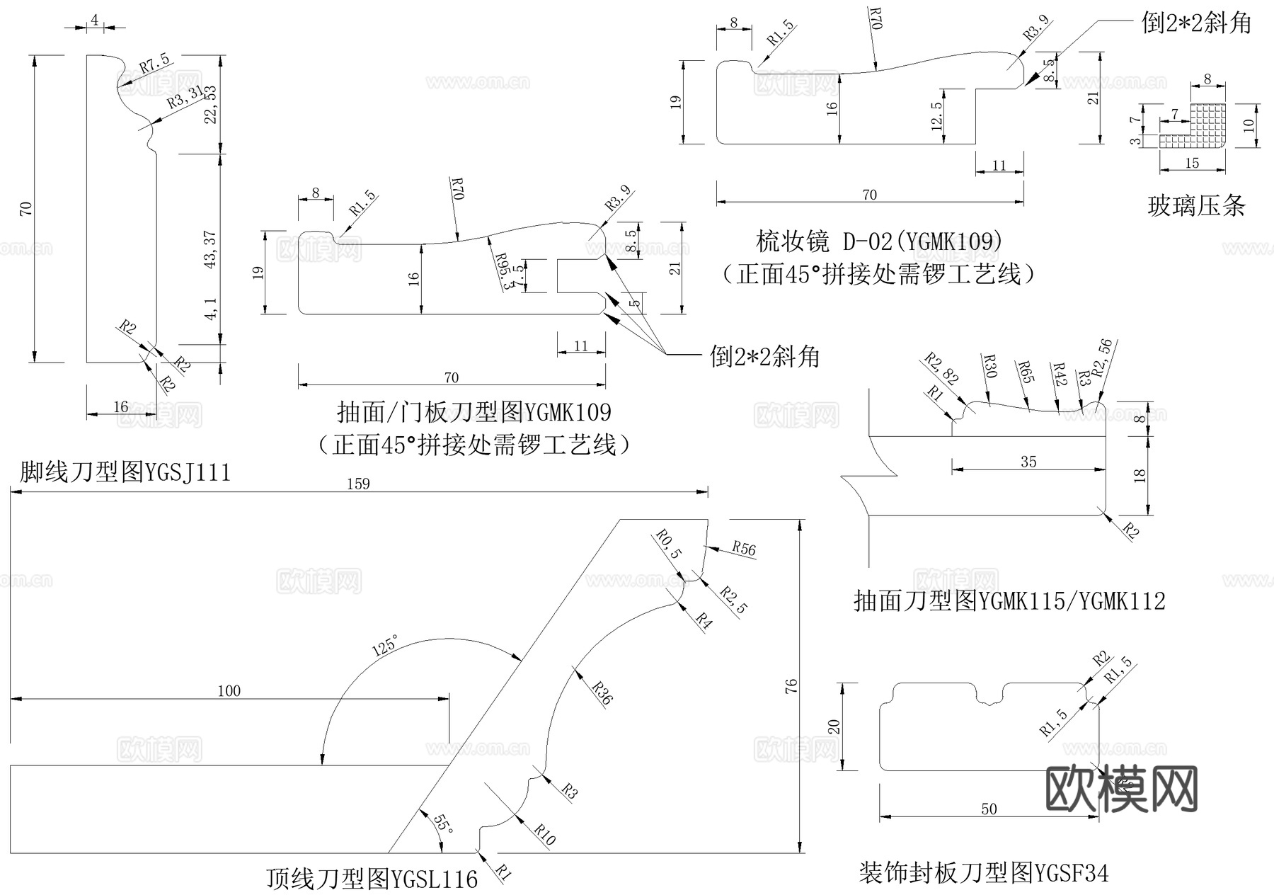 衣柜节点 衣帽间 实木衣通cad施工图