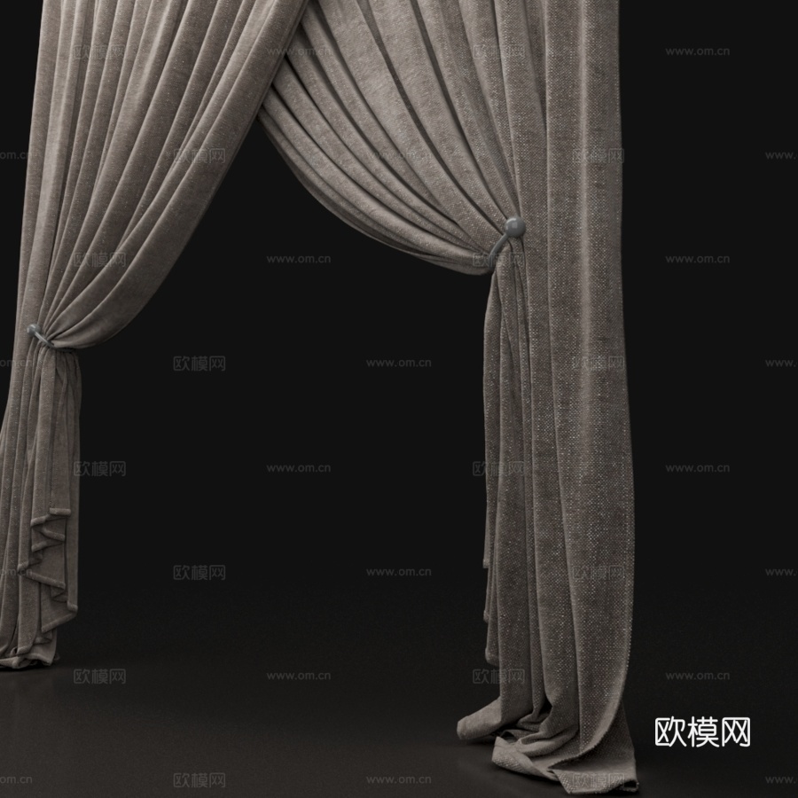 窗帘3493d模型下载（渲染图3）