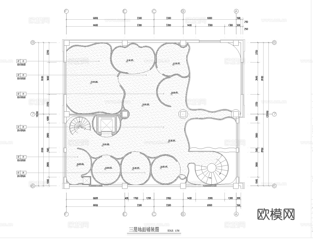 主题花店 最新全套施工图设计cad施工图
