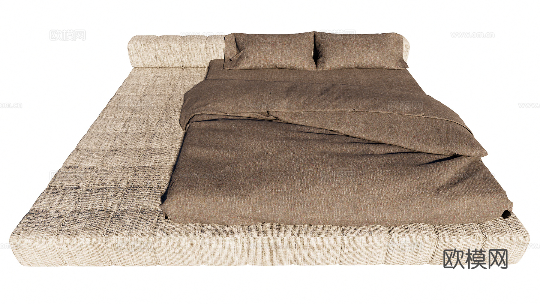 卧室单体床su模型