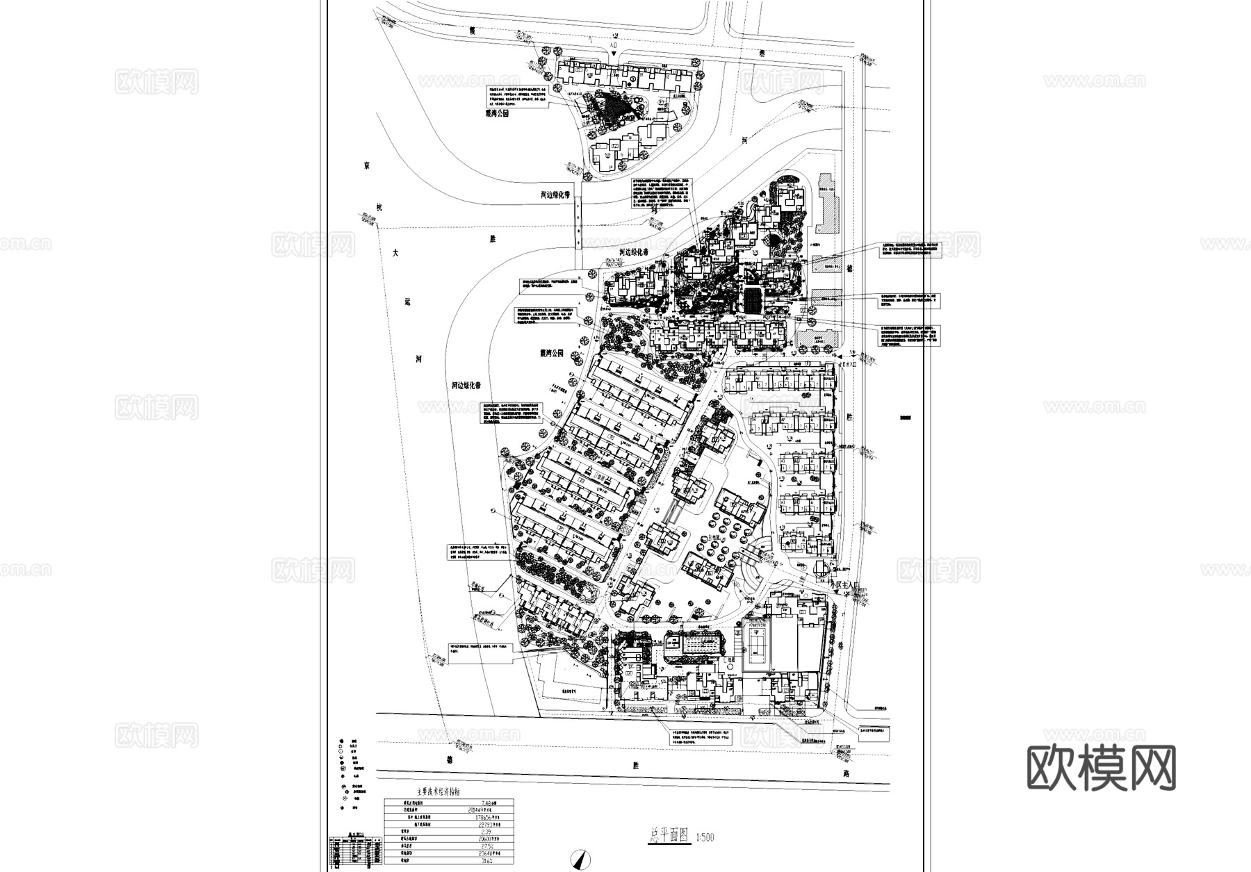 霞湾公园小区景观平面CAD施工图cad施工图