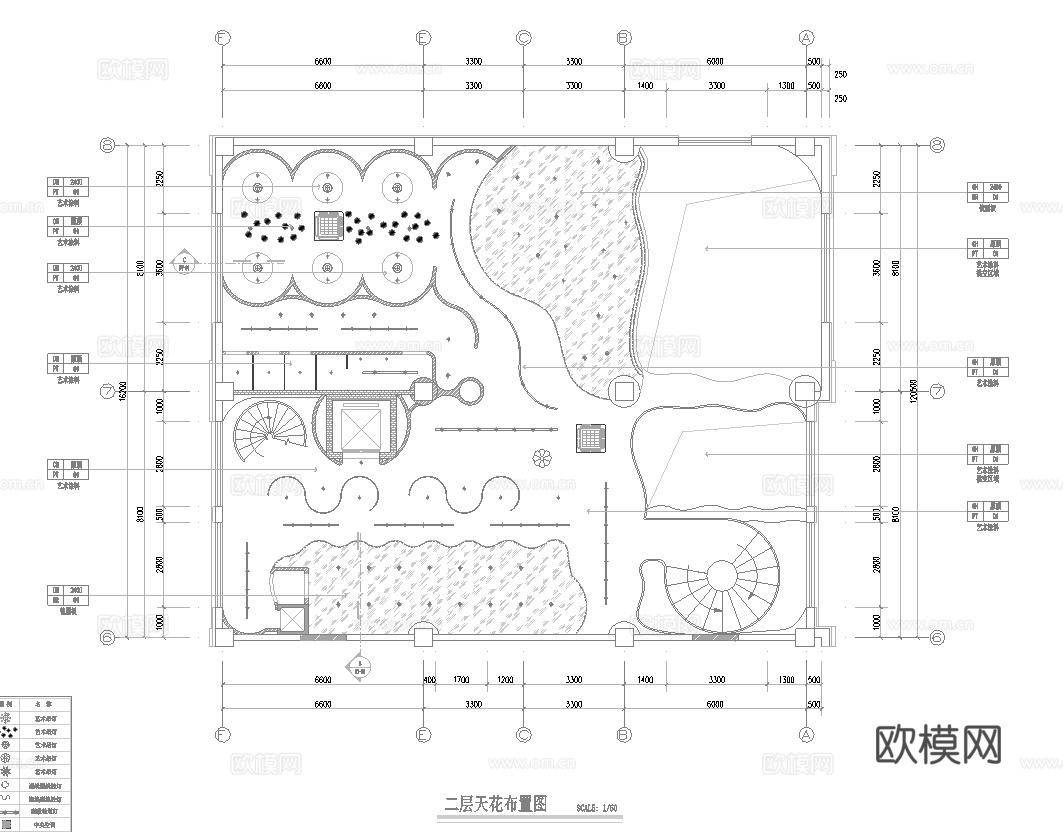 主题花店 最新全套施工图设计cad施工图