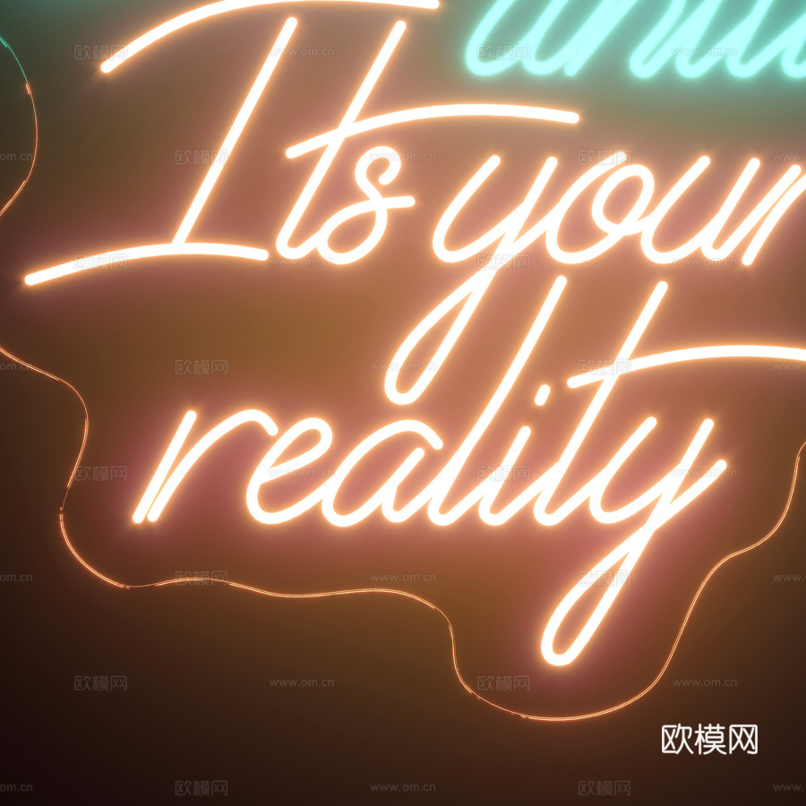 200款霓虹灯模块套装3d模型