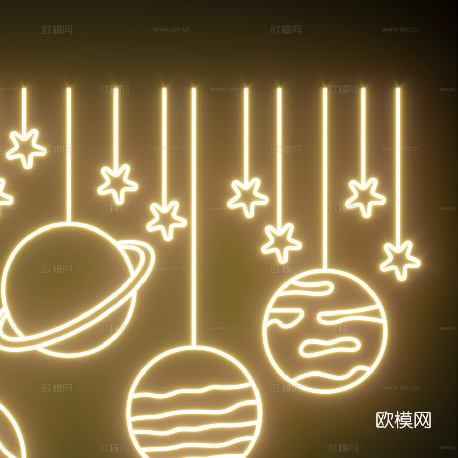 霓虹灯3233d模型