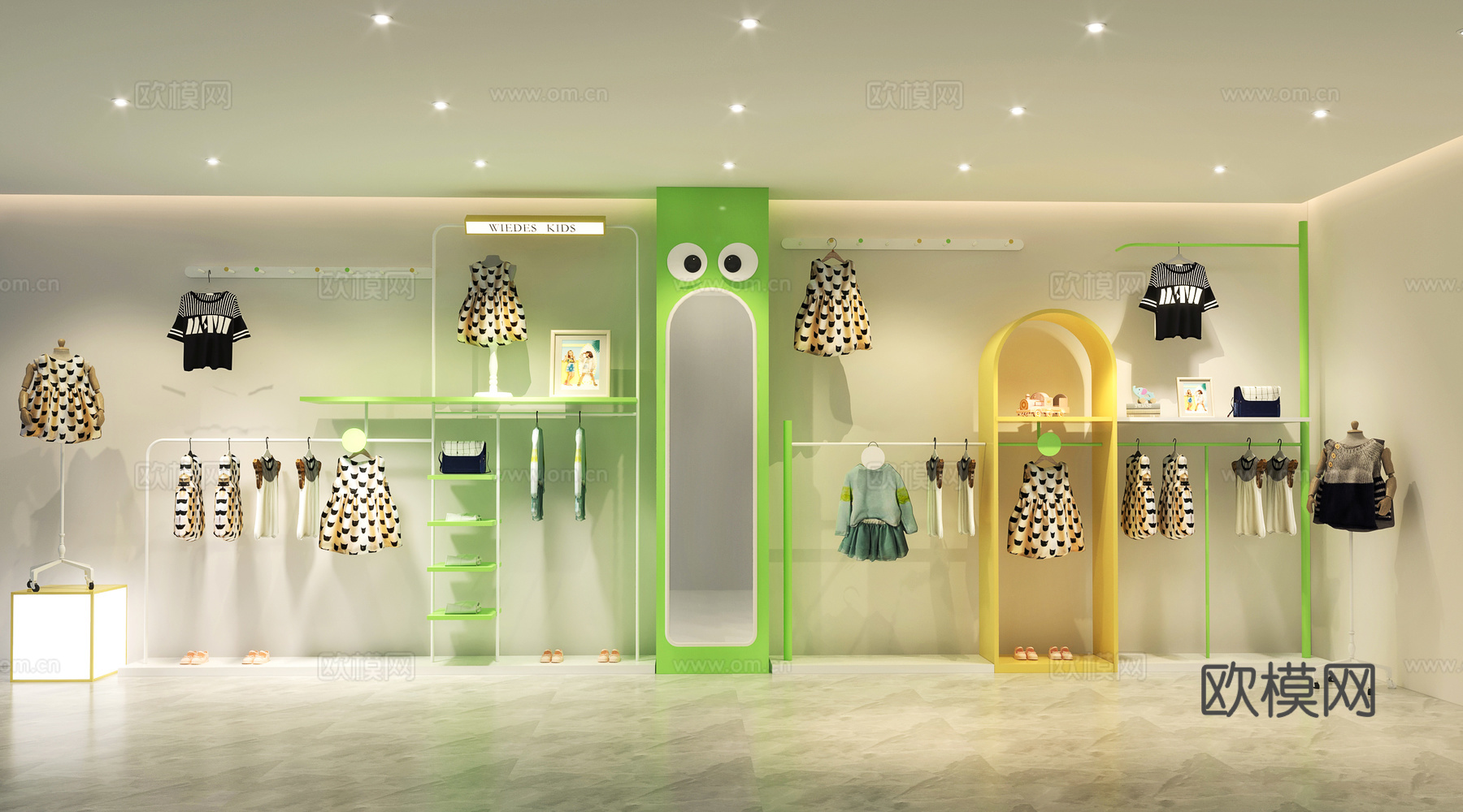 童装店   童装店货架  童装店服装su模型