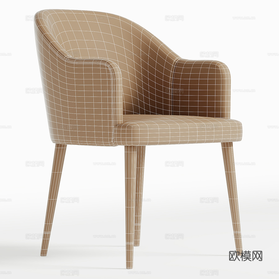 科尼舍夫灰色椅子3d模型下载（渲染图6）