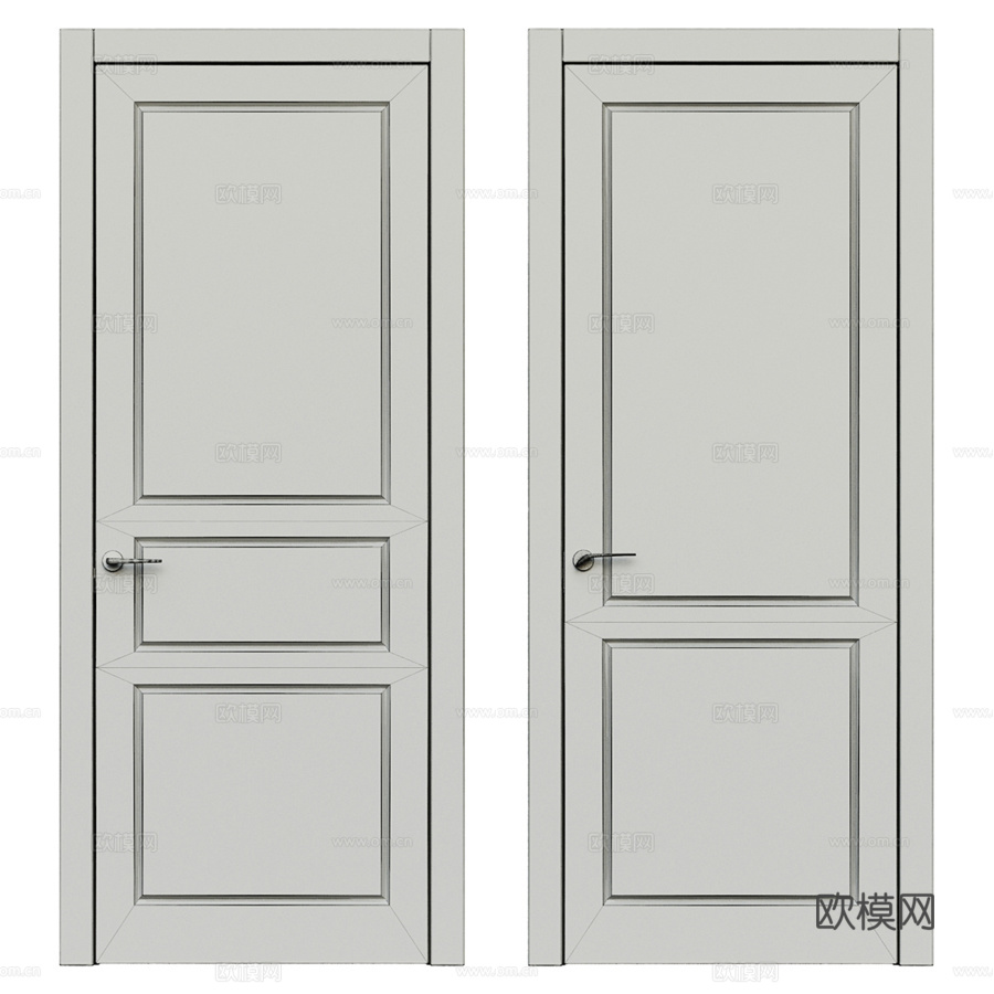 经典门 - 内门060 - 新古典门3d模型下载（渲染图6）