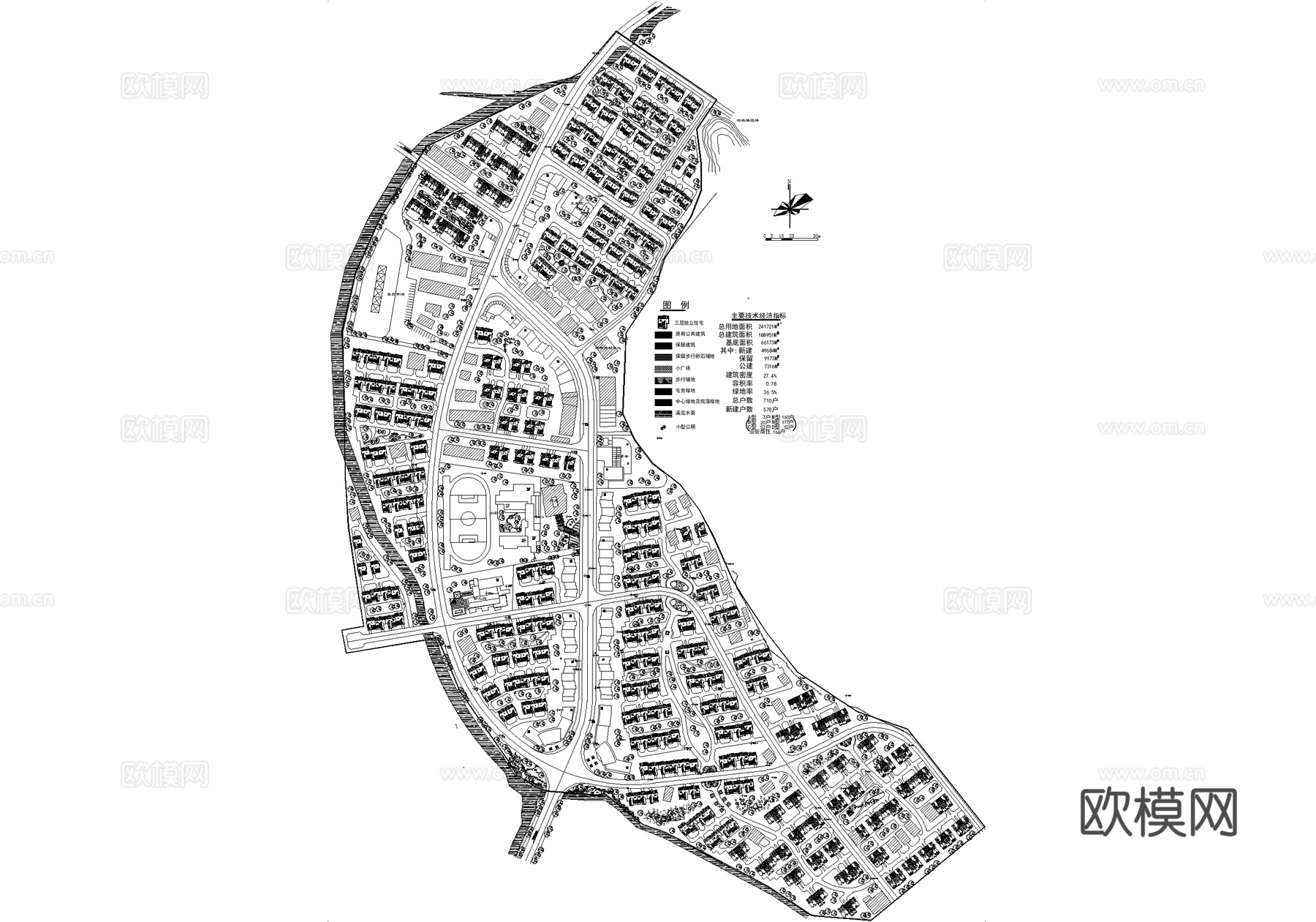 乡村规划总平面图 乡村改造 乡村振兴 居住区规划cad施工图