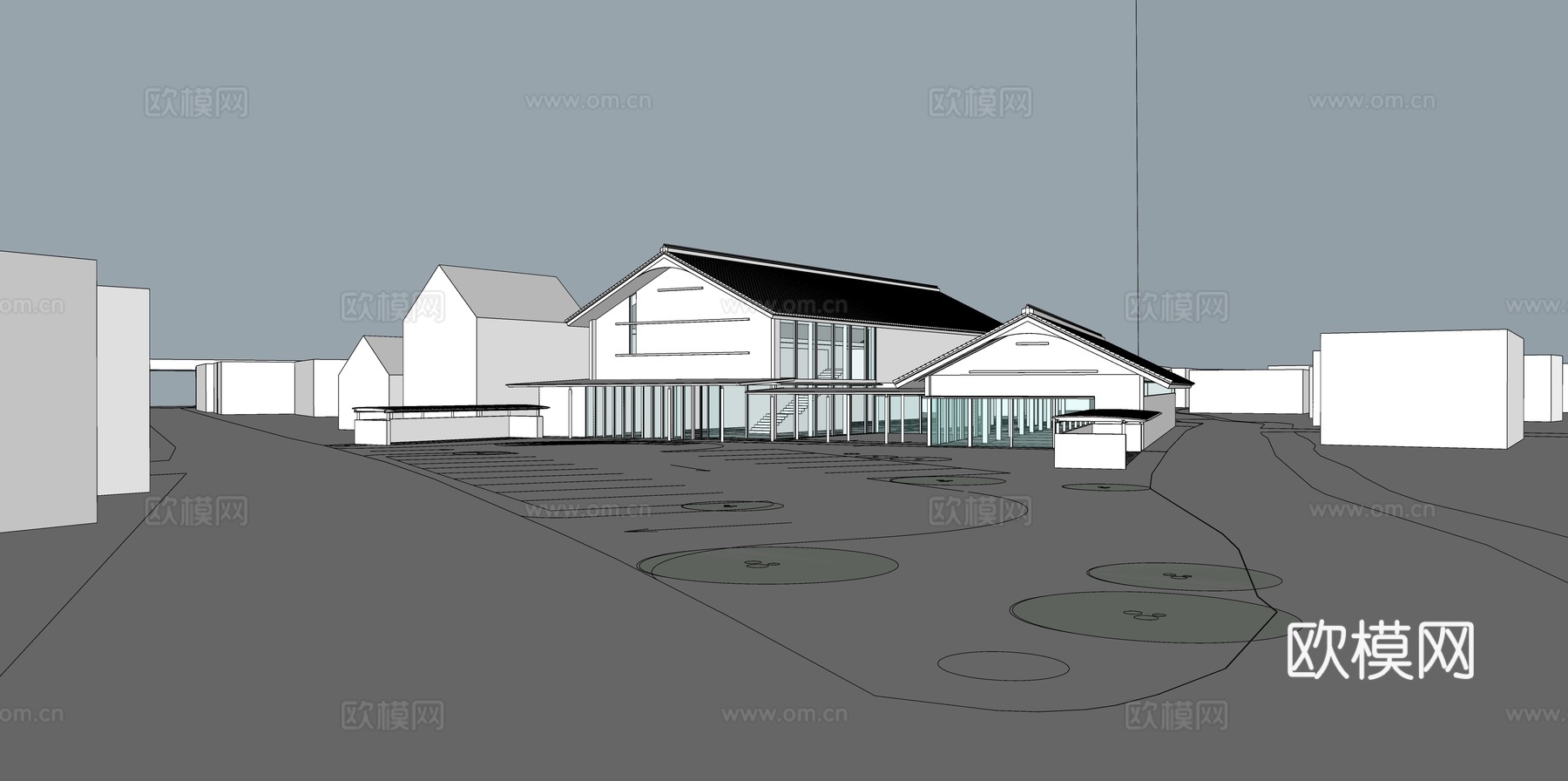 住宅建筑 别墅建筑su模型