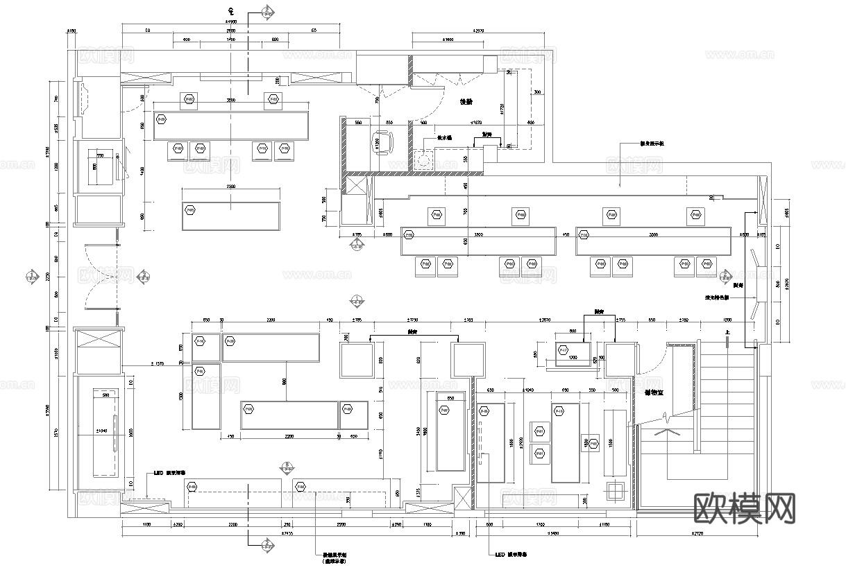 珠宝店 最新全套施工图设计cad施工图
