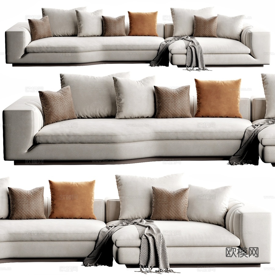 Minotti Riley沙发3d模型