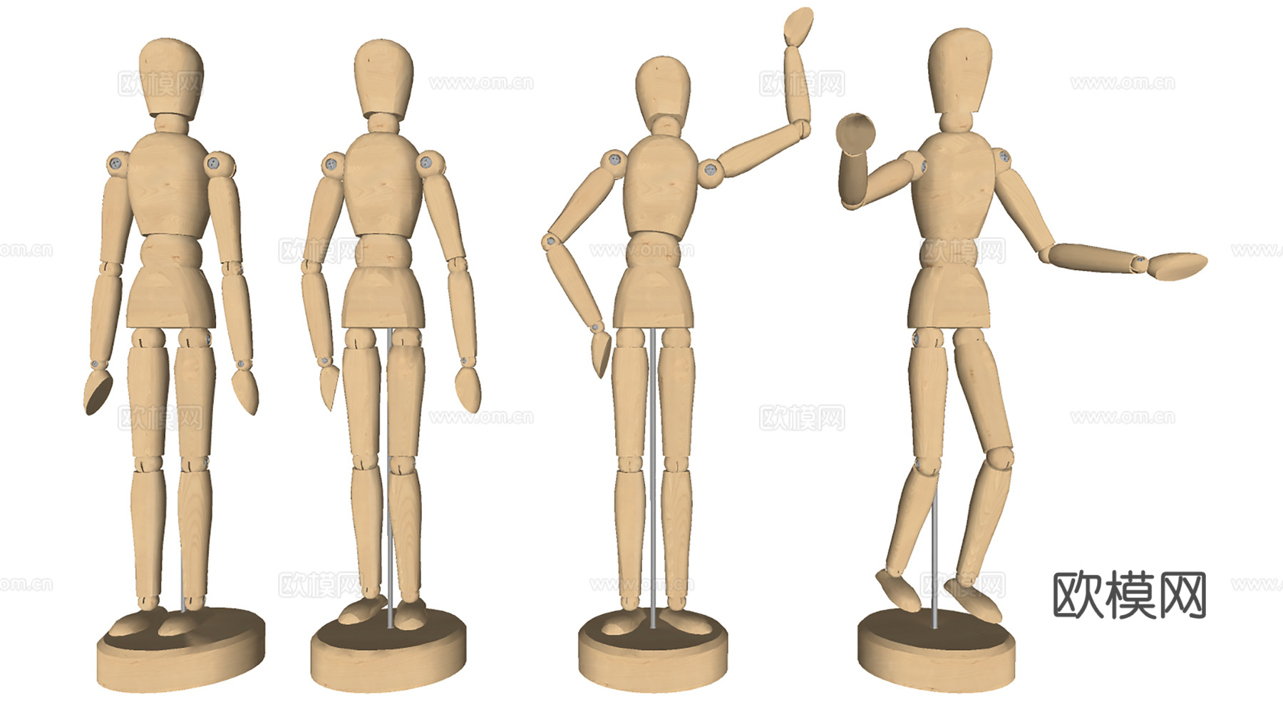 素描玩偶摆件饰品su模型