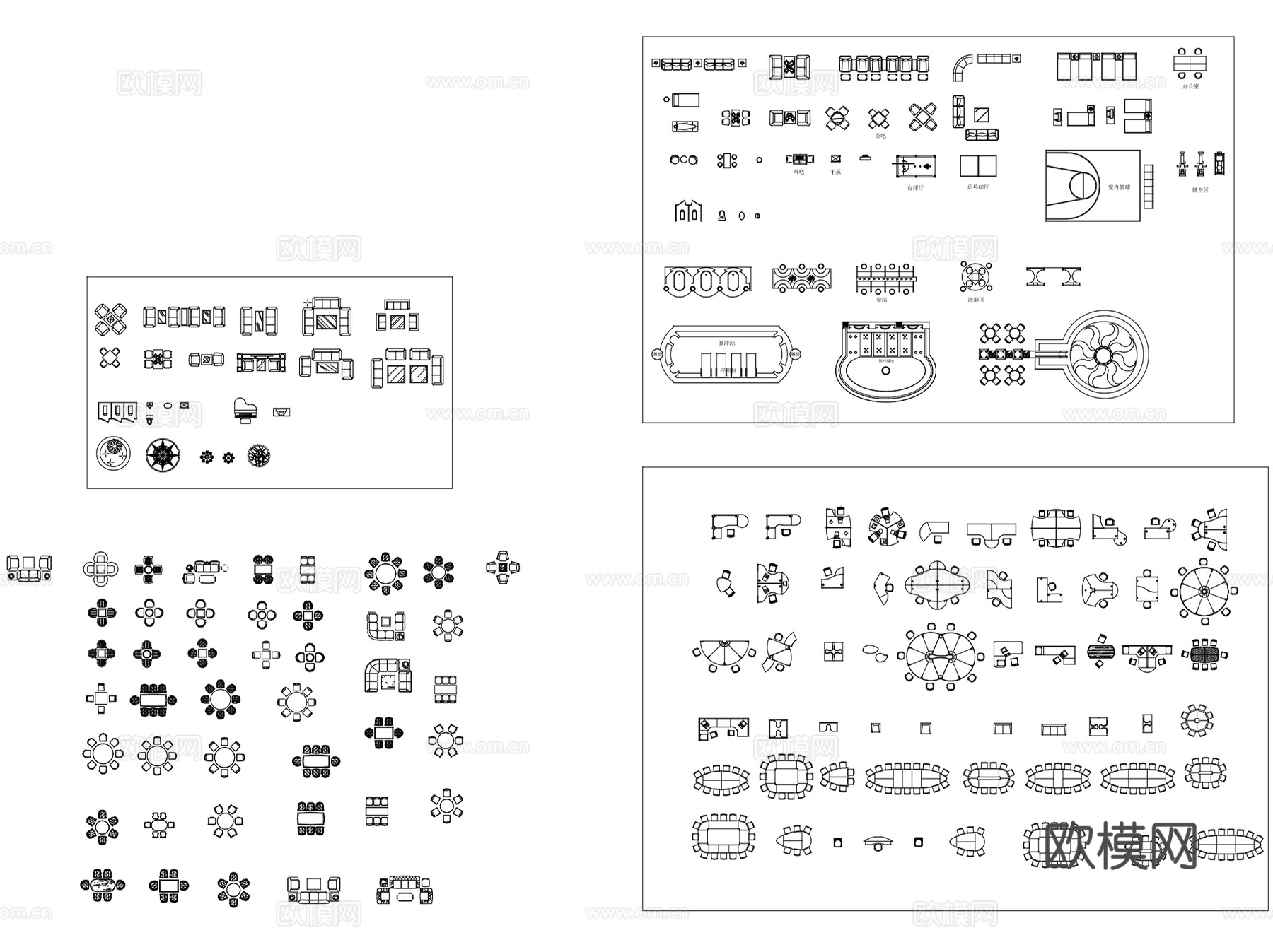室内装饰家具CAD图块图库施工图集cad施工图