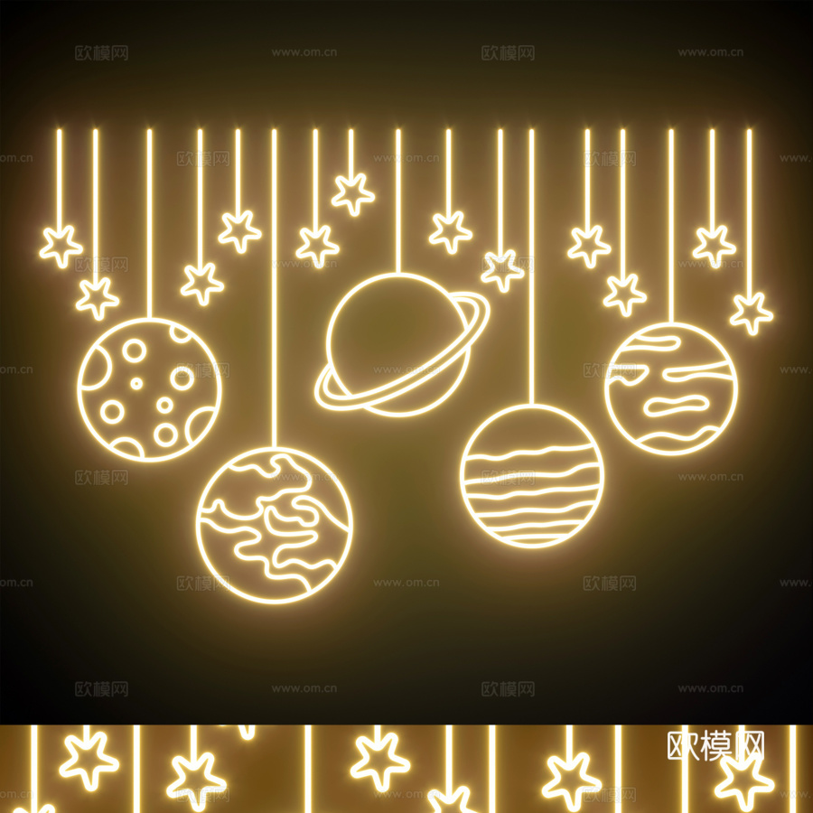 霓虹灯3233d模型