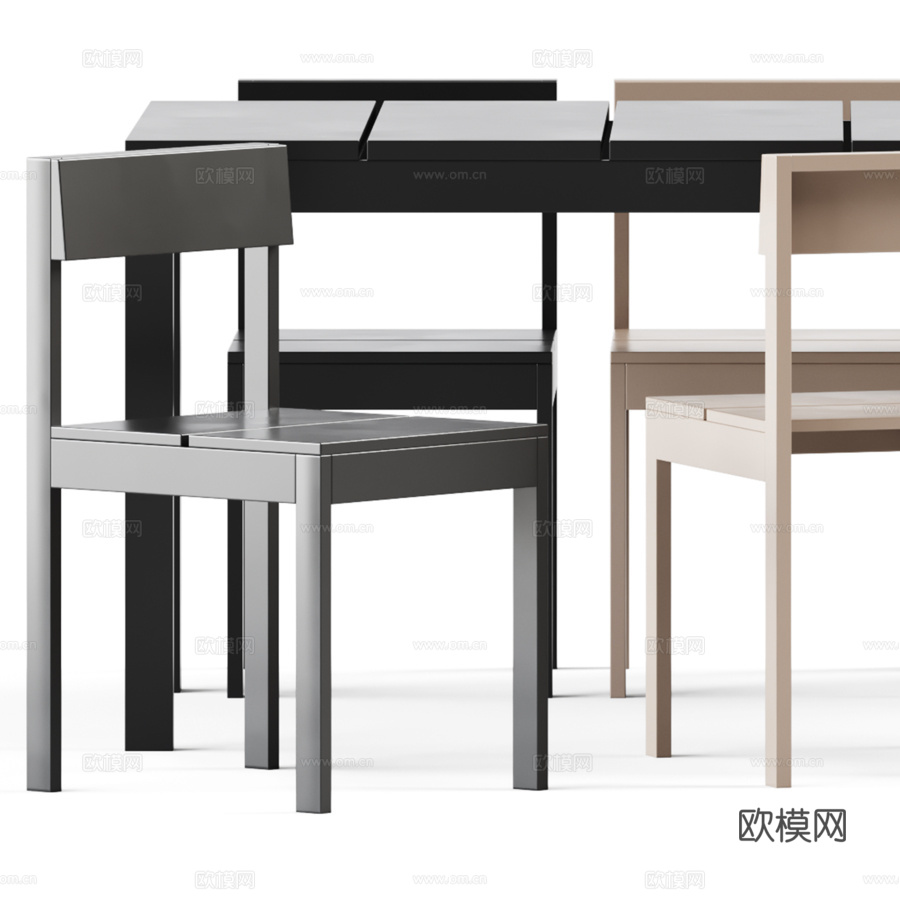 Gandia Blasco户外系列Na Xemena桌椅3d模型下载（渲染图3）