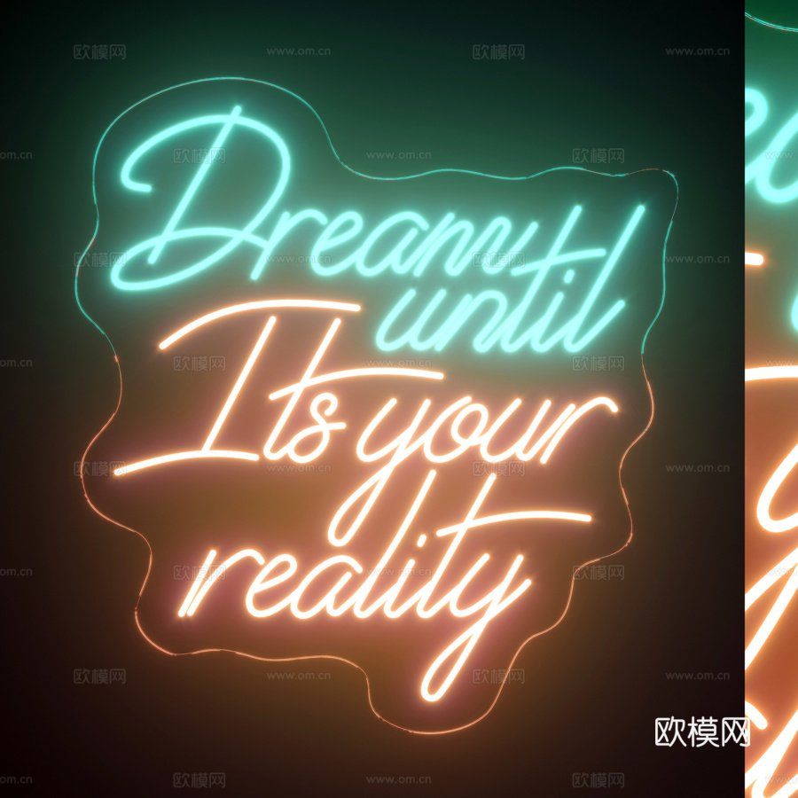 200款霓虹灯模块套装3d模型