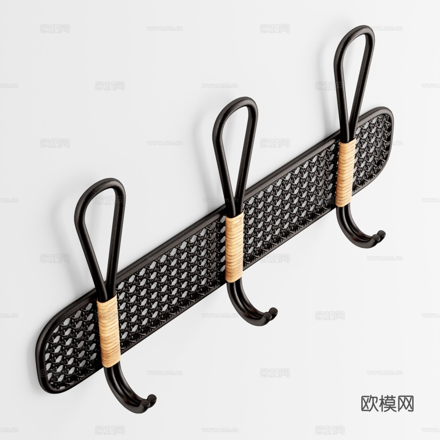 Leon墙面多挂钩3d模型下载（渲染图4）