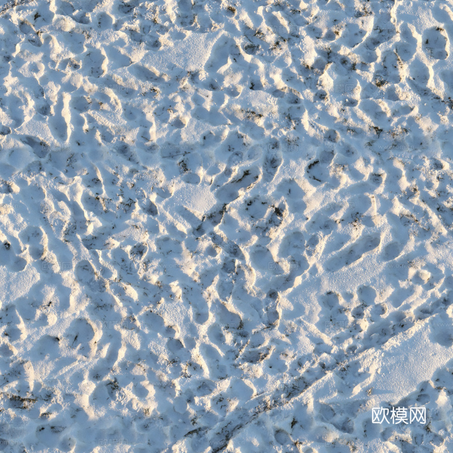 雪下草丛（材质）3d模型下载（渲染图2）