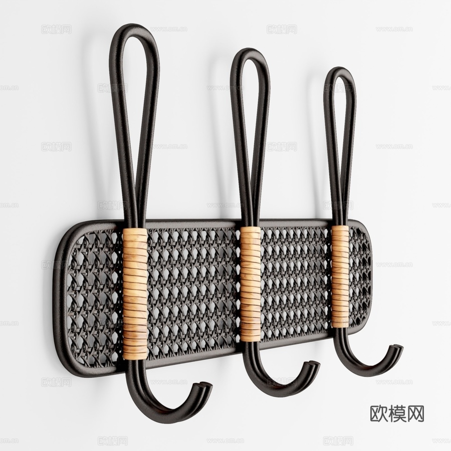 Leon墙面多挂钩3d模型下载（渲染图2）