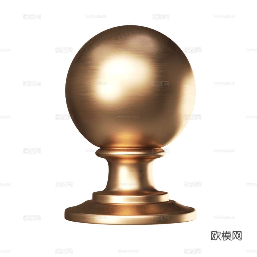 科茨沃尔德球形柜门旋钮3d模型下载（渲染图2）
