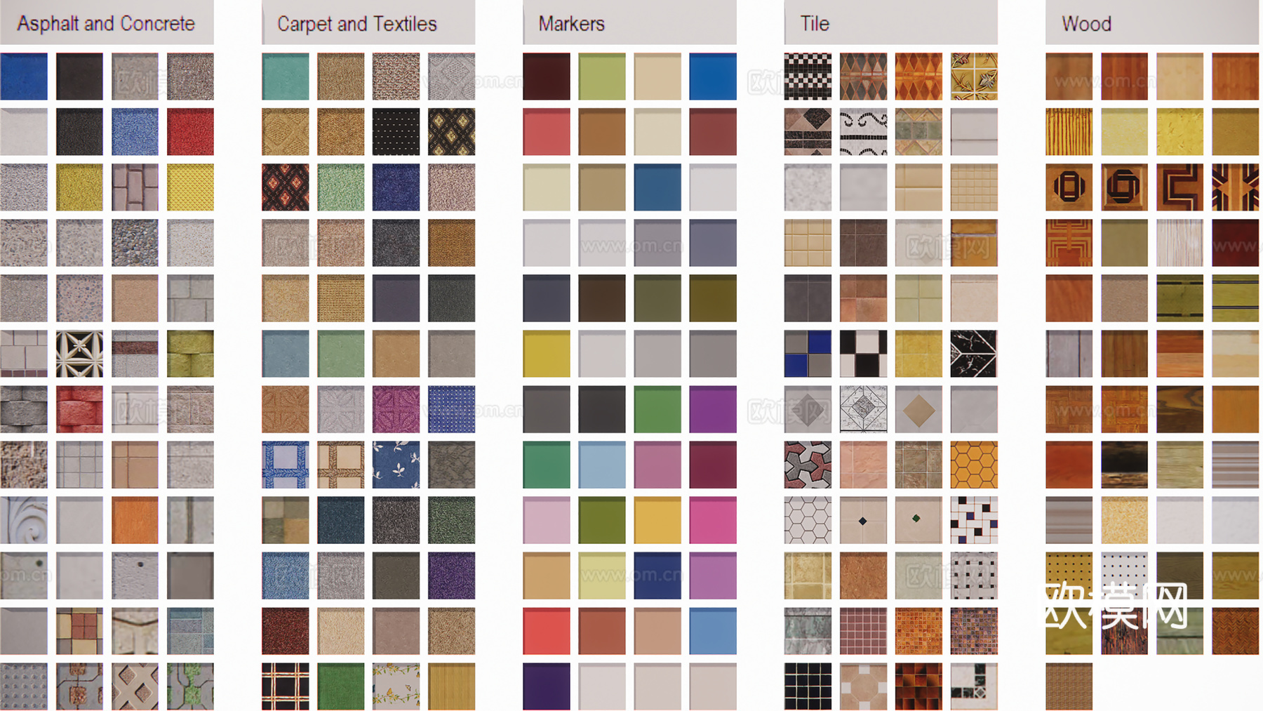 常用贴图及铺装su模型