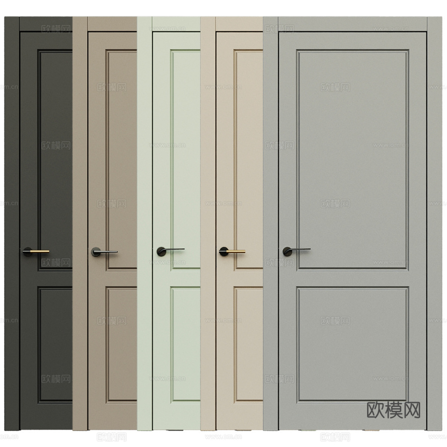 经典门 - 内门060 - 新古典门3d模型下载（渲染图5）