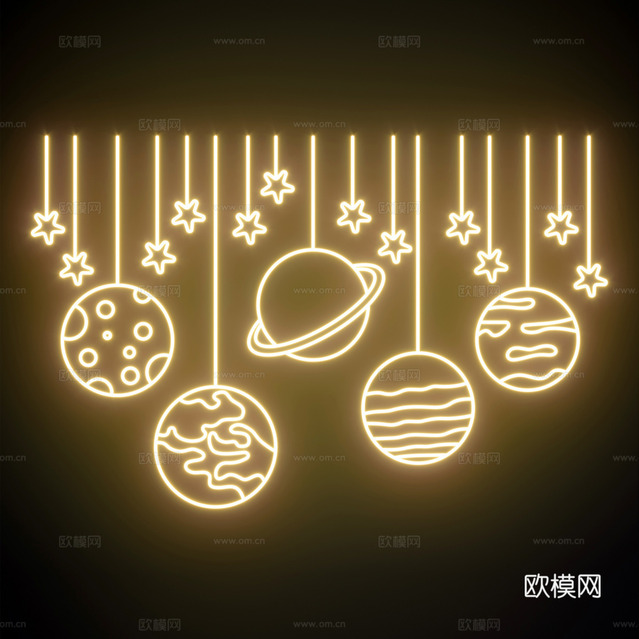 霓虹灯3233d模型