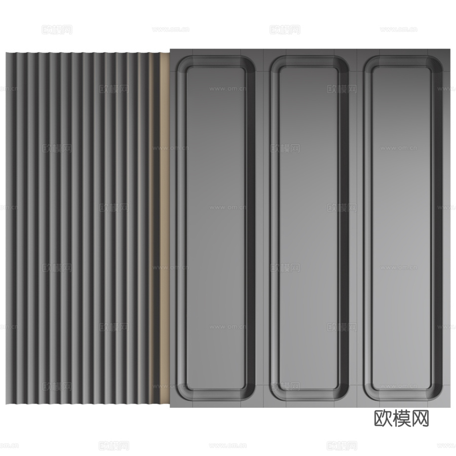 装饰墙板4843d模型下载（渲染图3）