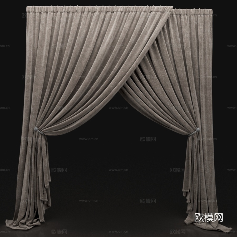 窗帘3493d模型下载（渲染图1）