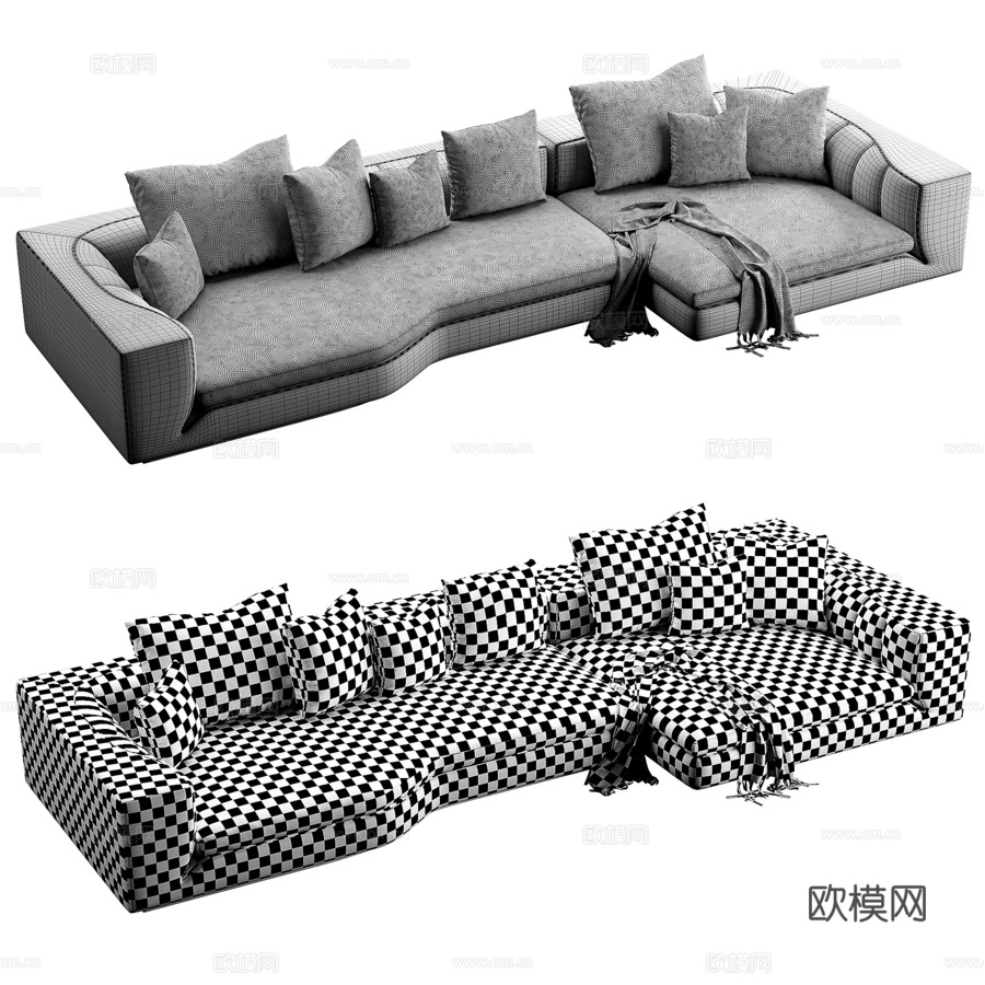 Minotti Riley沙发3d模型