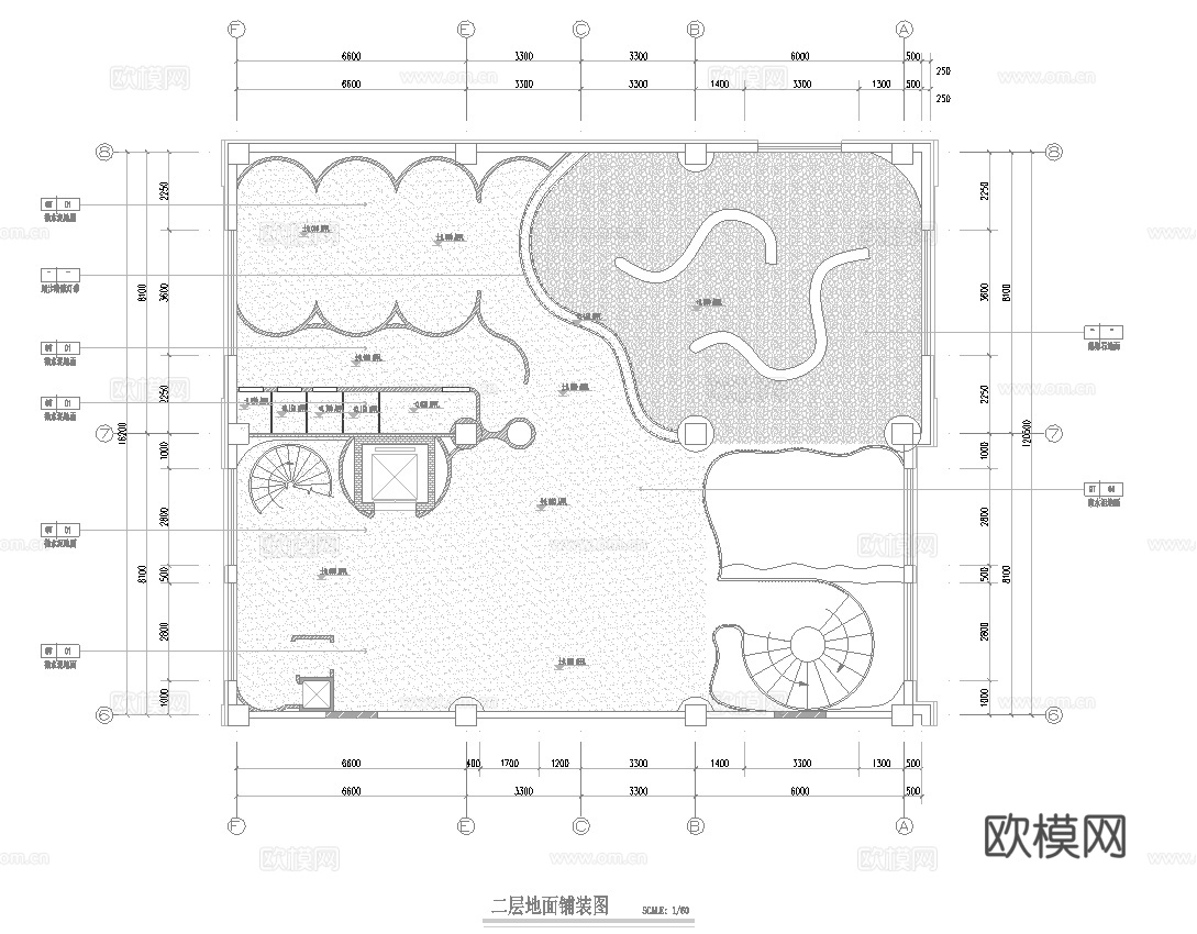 主题花店 最新全套施工图设计cad施工图