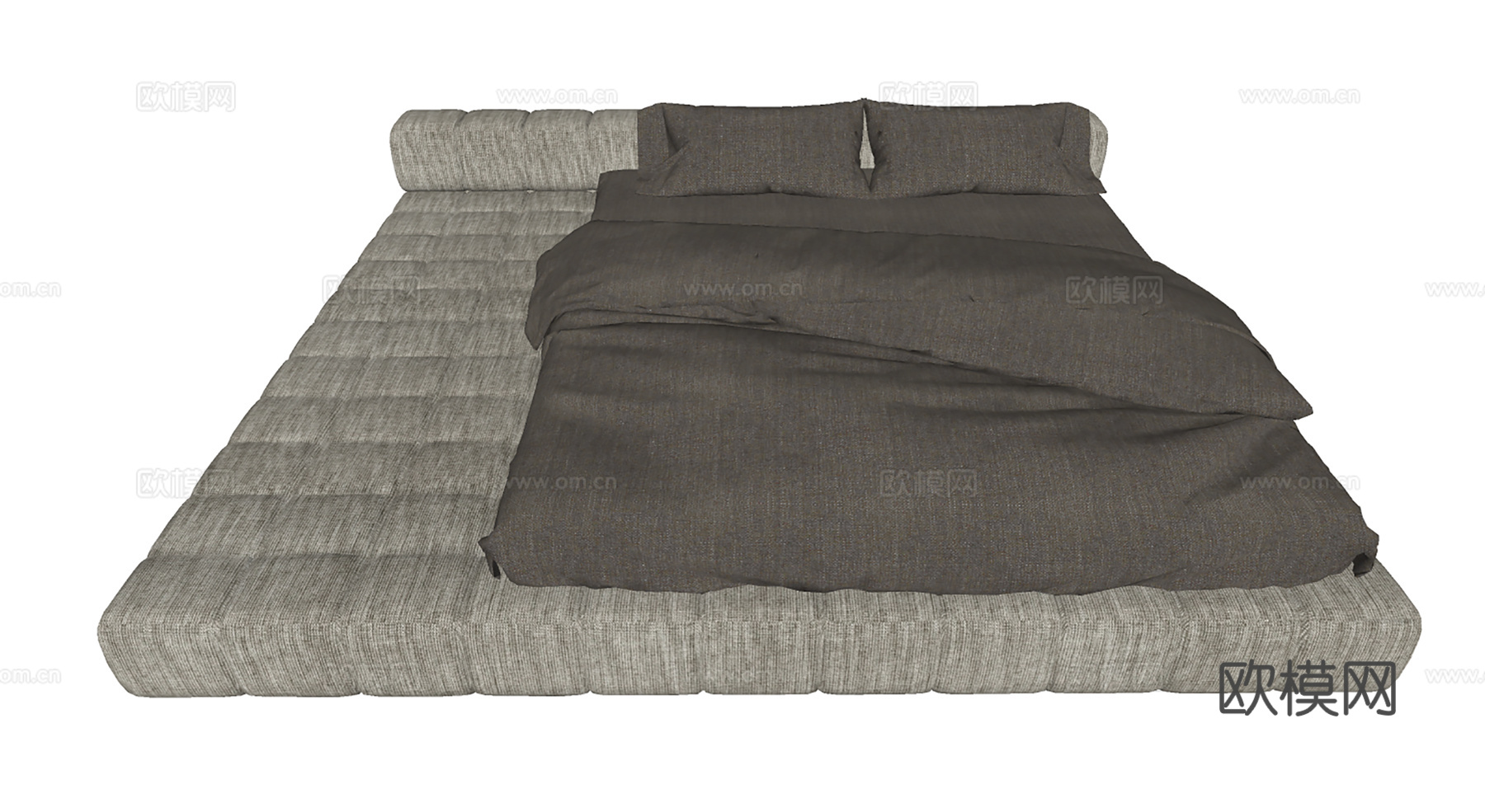 卧室单体床su模型