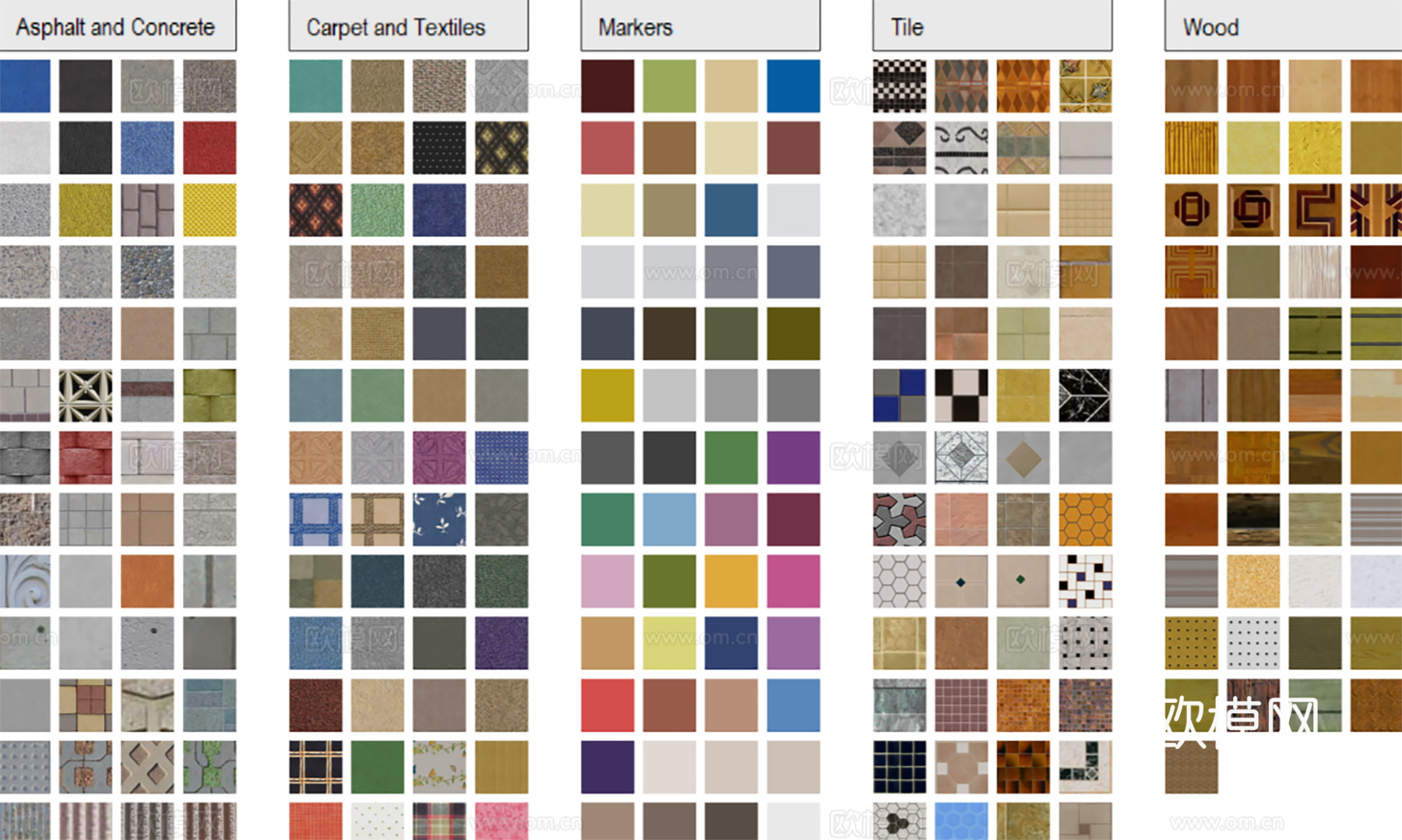 常用贴图及铺装su模型