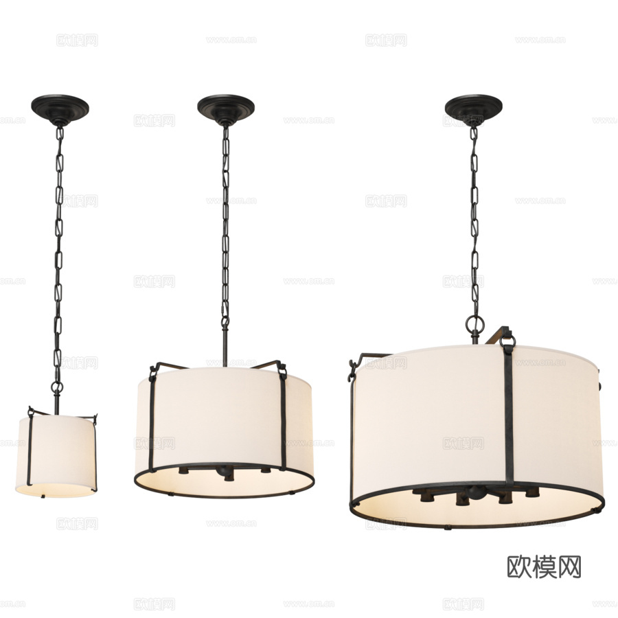 视觉舒适吊灯 Aspen3d模型下载（渲染图1）