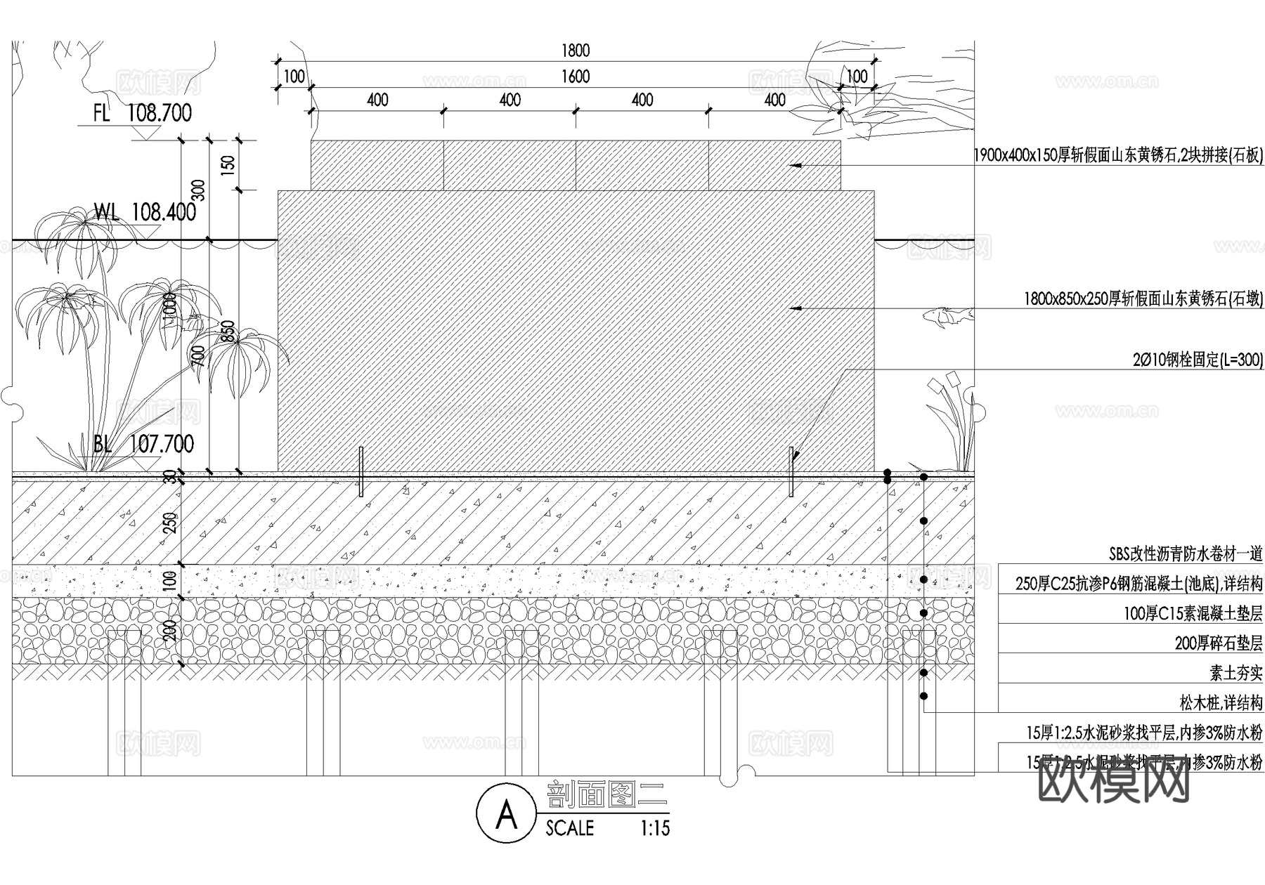 新中式景观桥 曲桥 石桥 平桥cad施工图