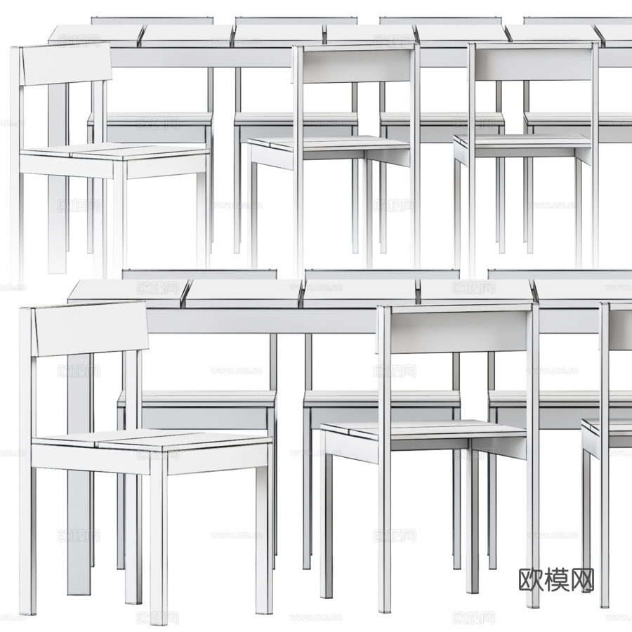 Gandia Blasco户外系列Na Xemena桌椅3d模型下载（渲染图5）