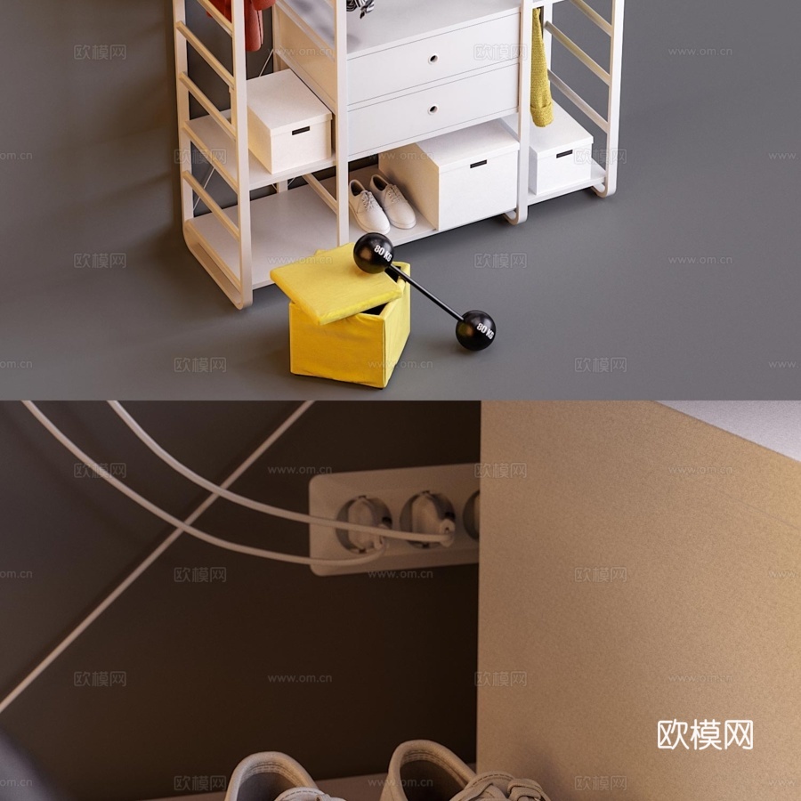 宜家ELVARLI3d模型下载（渲染图2）