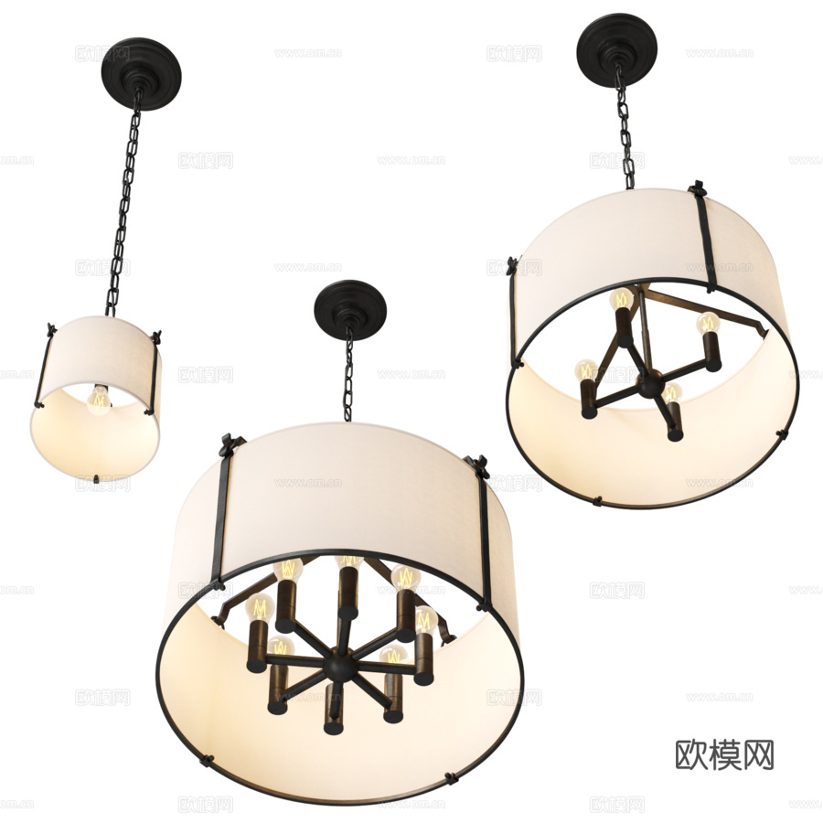 视觉舒适吊灯 Aspen3d模型下载（渲染图5）