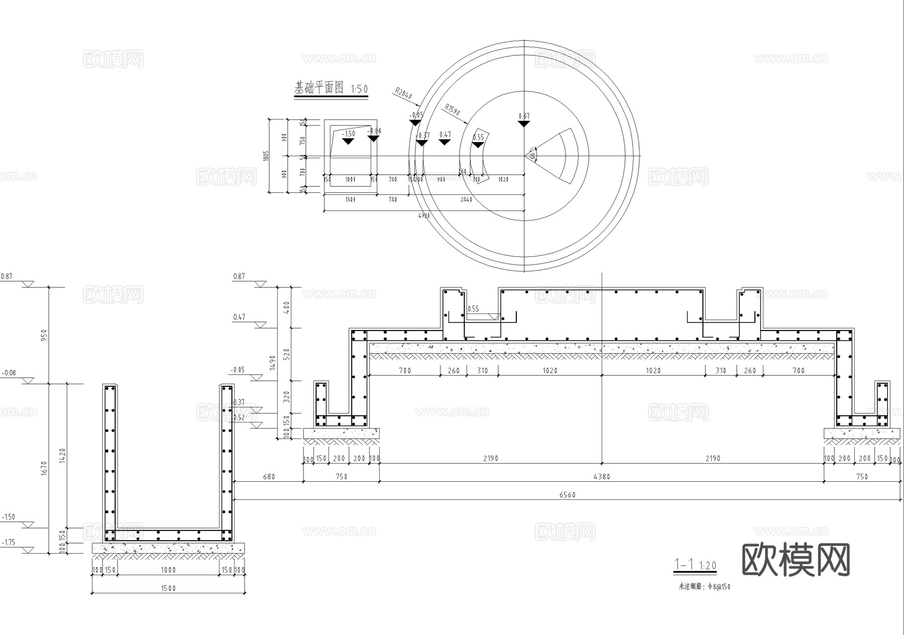 欧式水景 喷泉 涌泉雕塑 跌水叠水 水池cad施工图