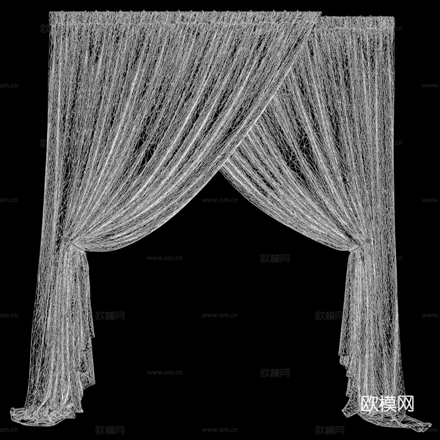 窗帘3493d模型下载（渲染图4）
