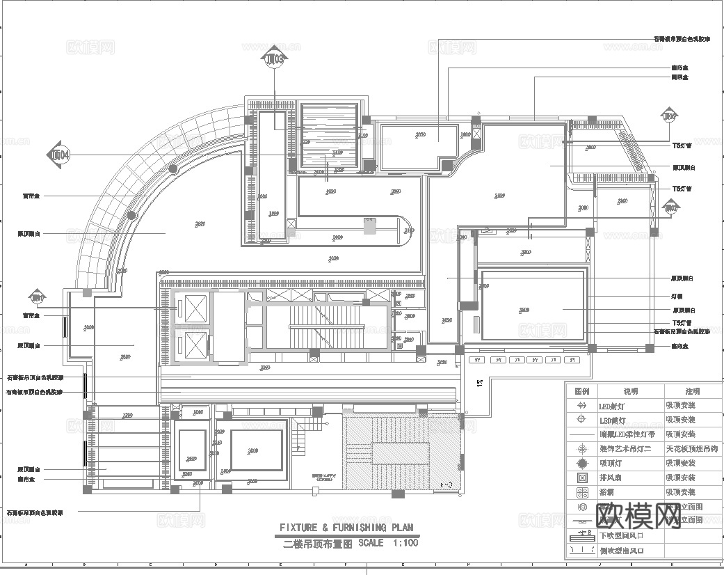 高档婚纱店 最新全套施工图设计cad施工图
