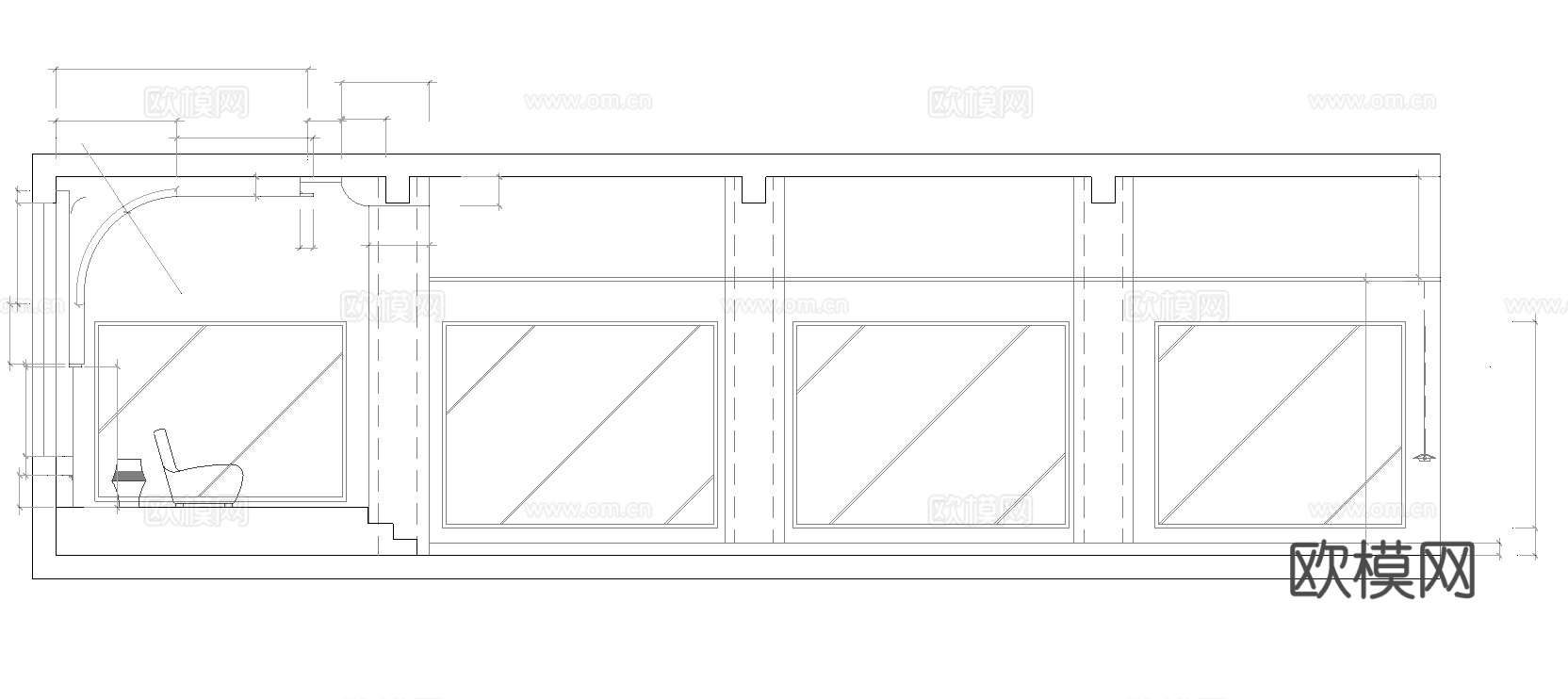创意婚纱店 最新全套施工图设计cad施工图